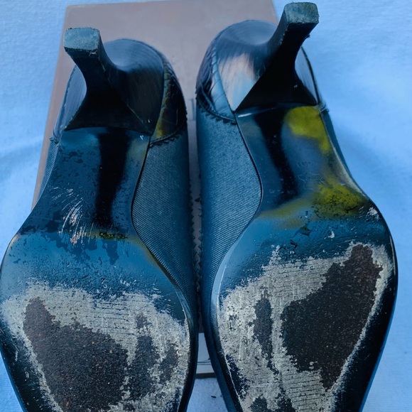 Cute “Dixie-CL” línea Paolo size 9.5 heels, black croc trim with dark grey upper - Picture 6 of 7